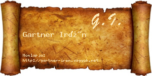 Gartner Irén névjegykártya